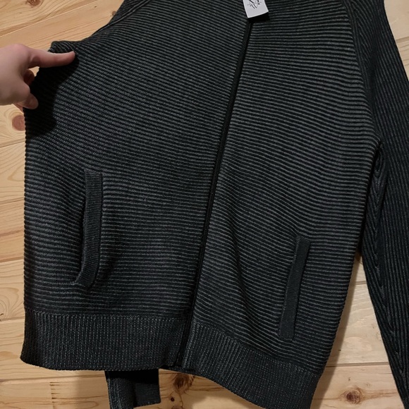 Joseph Abboud Merino Wool Blend Zip Up Sweater - Picture 2 of 6